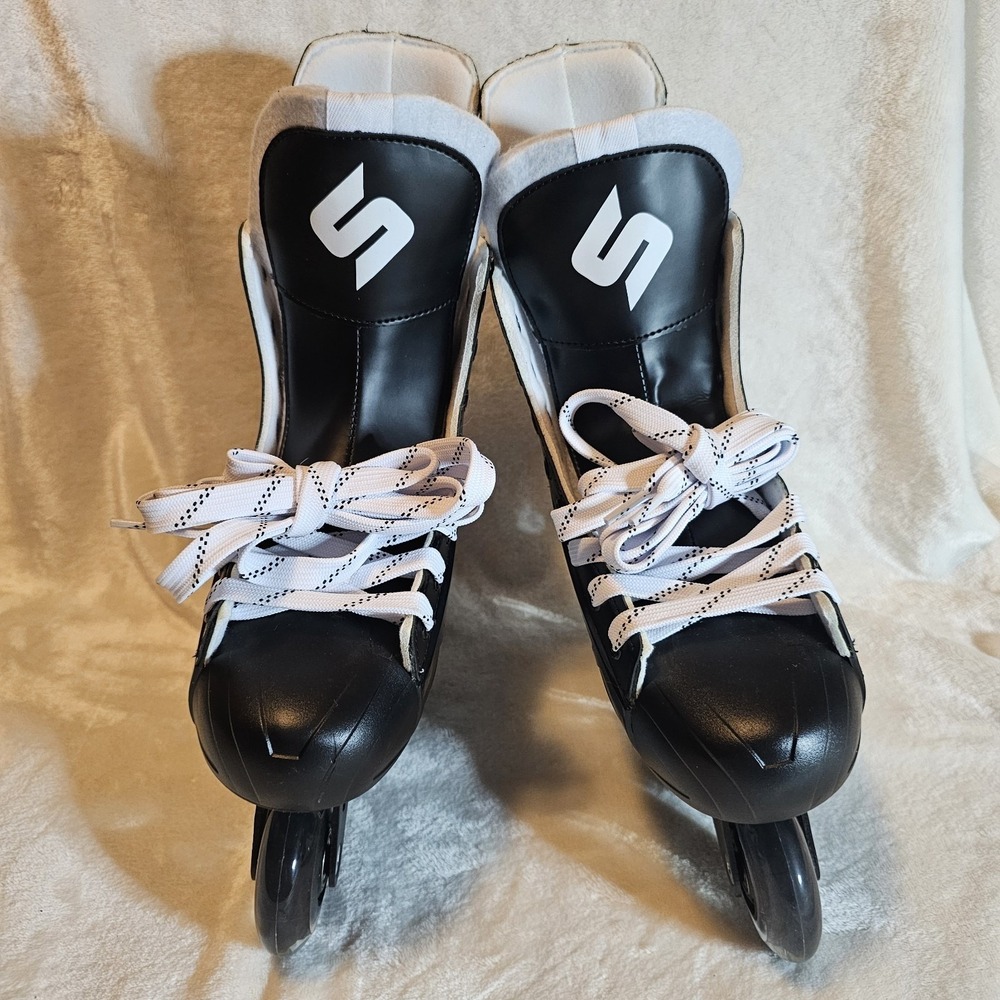 Story Compact Mission Hockey Inline Skates Black & White Men's Size 8 NWOB - Picture 2 of 12